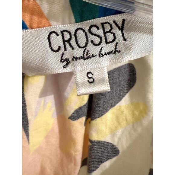 Crosby by Molly Burch Blouse Mae Top in Island Lillies Small - Picture 3 of 6